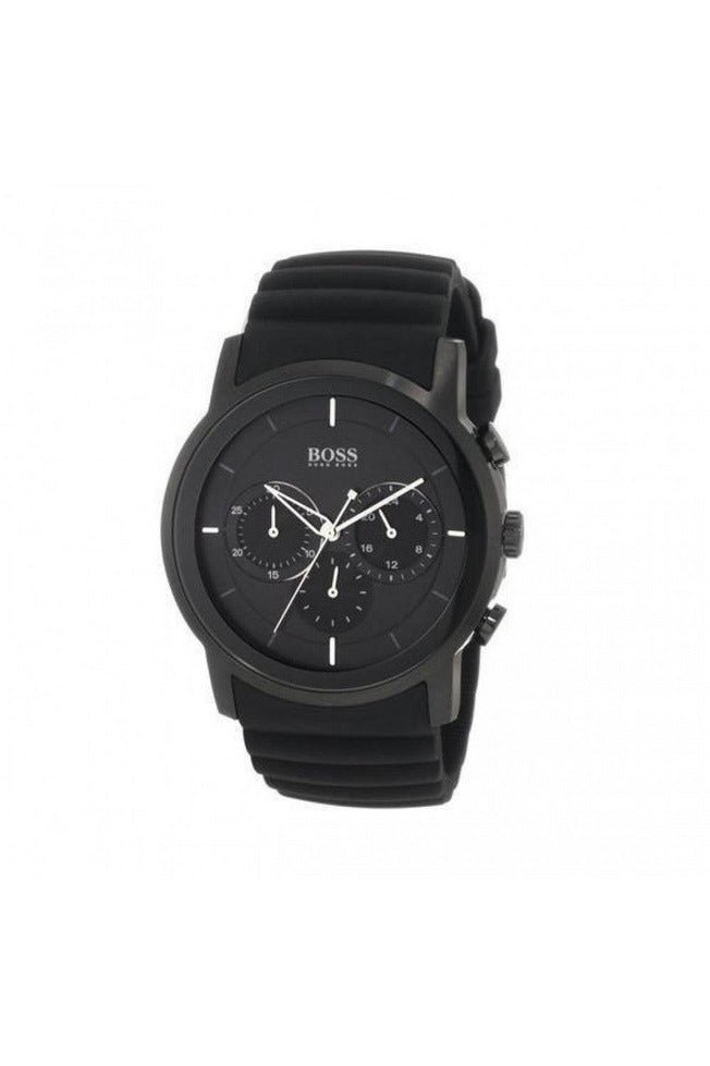 Hugo Boss Modern Black Dial Black Rubber Strap Watch for Men - 1512639