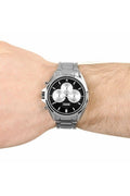 Hugo Boss Driver Black Dial Silver Steel Strap Watch for Men - 1512883