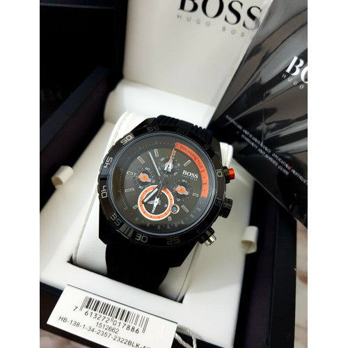 Hugo Boss Motorsport Special Edition Black Dial Black Rubber Strap Watch For Men - HB1512662