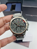 Tommy Hilfiger Mason Grey Dial Grey Steel Strap Watch for Men - 1791790