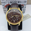 Fossil Neutra Chronograph Brown Dial Brown Leather Strap Watch for Men - FS5763