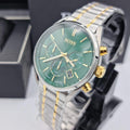 Hugo Boss Champion Chronograph Green Dial Two Tone Steel Strap Watch for Men - 1513878
