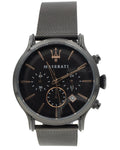 Maserati Epoca Chronograph Black Dial Black Mesh Strap Watch For Men - R8873618013