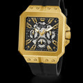 Guess Leo Multifunction Black Dial Black Silicone Strap Watch For Men - GW0637G2
