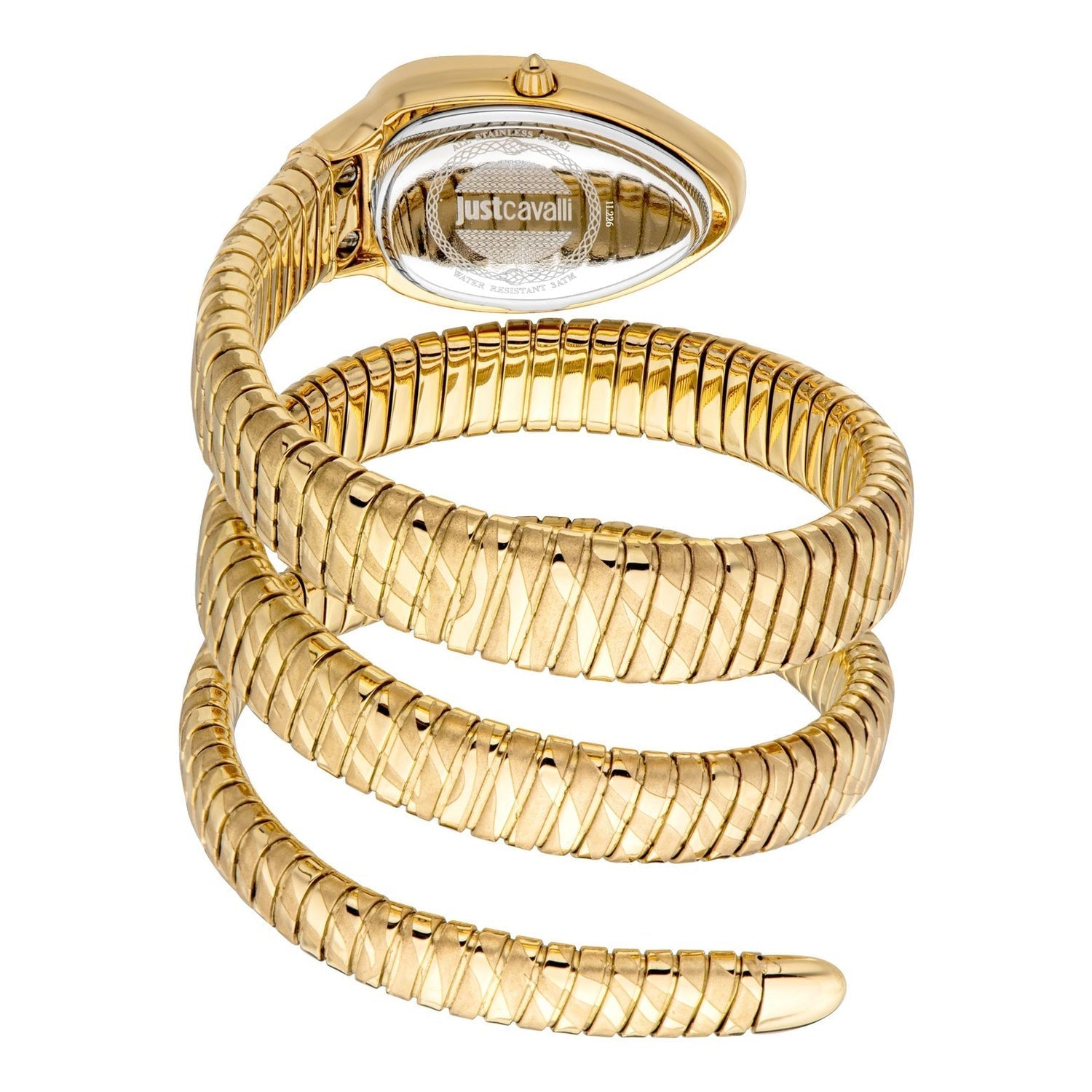 Just Cavalli Taglio Green Dial Gold Steel Strap Watch for Women - JC1L226M0035