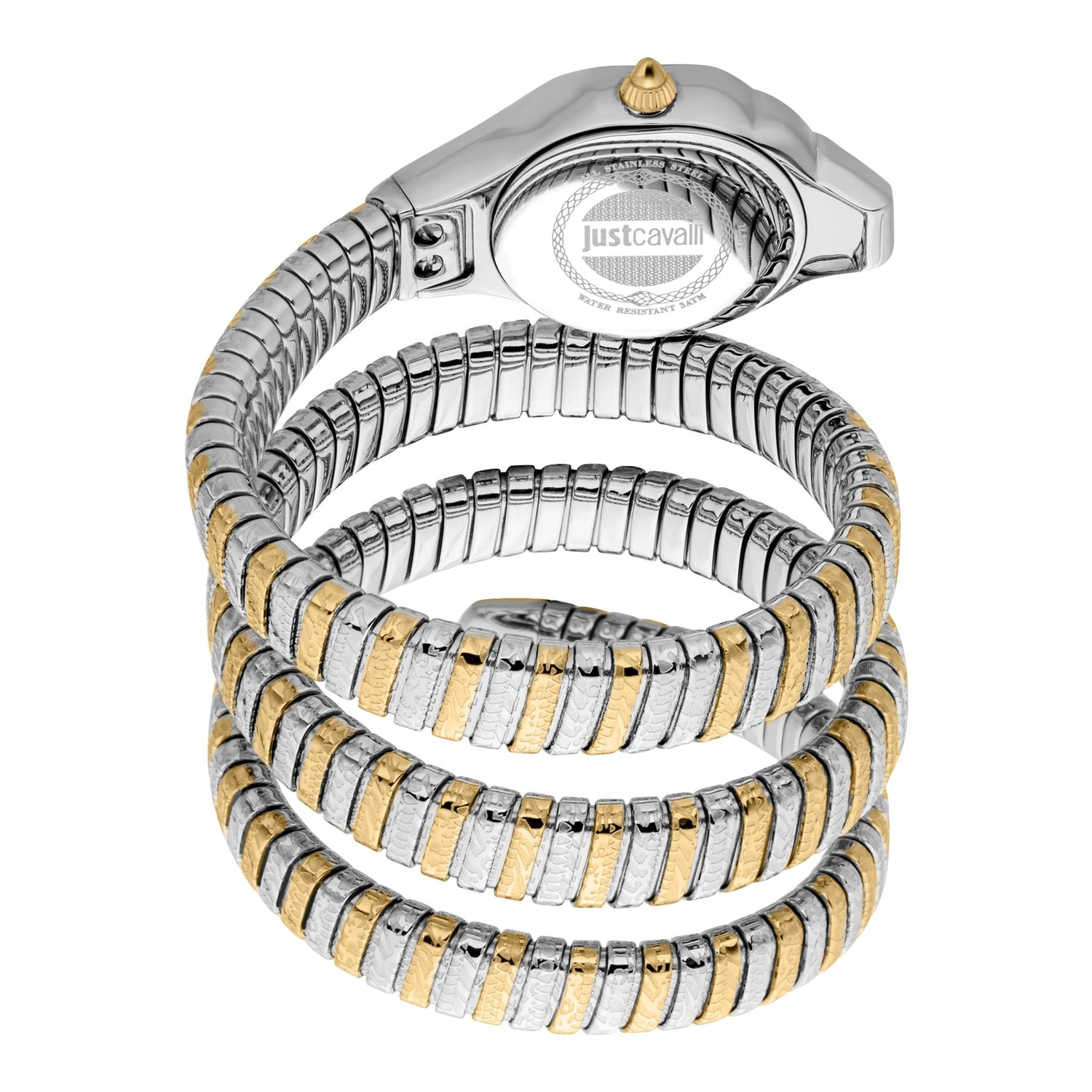 Just Cavalli Ravenna Silver Dial Two Tone Steel Strap Watch for Women - JC1L271M0055