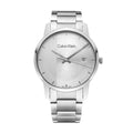 Calvin Klein City Chronograph Silver Dial Silver Steel Strap Watch for Men - K2G2G14X