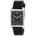 Calvin Klein Window Black Dial Black Leather Strap Watch for Men - K2M23107