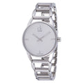Calvin Klein Stately Silver Dial Silver Steel Strap Watch for Women - K3G2312W