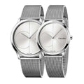 Calvin Klein Minimal Silver Dial Silver Mesh Bracelet Watch for Men - K3M2112Z