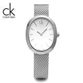 Calvin Klein Incentive Silver Dial Silver Mesh Bracelet Watch for Women - K3P23126