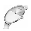 Calvin Klein Full Moon White Dial White Leather Strap Watch for Women - K8Y231L6