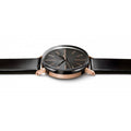 Calvin Klein Boost Black Dial Black Leather Strap Watch for Men - K7Y21TCZ