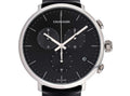Calvin Klein High Noon Chronograph Black Dial Black Leather Strap Watch for Men - K8M271C1