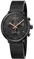 Calvin Klein High Noon Black Dial Black Mesh Bracelet Watch for Women - K8M27421