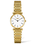 Longines La Grande Classique De Longines White Dial Gold Steel Strap Watch for Women - L4.209.2.11.8