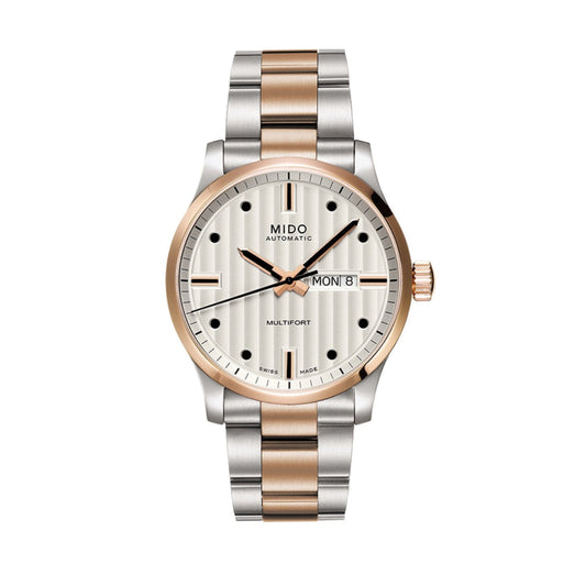 Mido Multifort Automatic Silver Dial Two Tone Steel Strap Watch For Men - M005.430.22.031.80