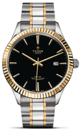 Tudor Style Automatic Black Dial Two Tone Steel Strap Watch for Men - M12713-0005