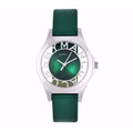 Marc Jacobs Henry Skeleton Green Dial Green Leather Strap Watch for Women - MBM1336