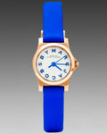 Marc Jacobs Henry White Dial Blue Leather Strap Watch for Women - MBM1238