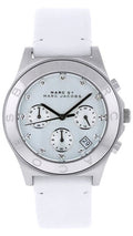 Marc Jacobs Blade White Dial White Leather Strap Watch for Women - MBM1187