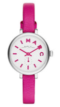 Marc Jacobs Sally White Dial Pink Leather Strap Watch for Women - MBM1353