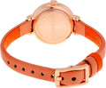 Marc Jacobs Sally White Dial Orange Leather Strap Watch for Women - MBM1355