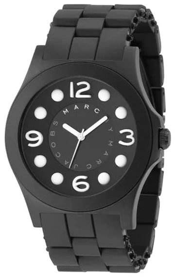 Marc Jacobs Pelly Black Dial Black Silicone Strap Watch for Women - MBM2527