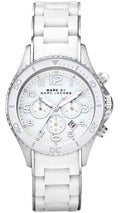 Marc Jacobs Rock White Dial White Silicone Strap Watch for Women - MBM2545