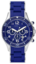 Marc Jacobs Rock Chronograph Blue Dial Blue Silicone Strap Watch for Women - MBM2548