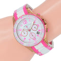 Marc Jacobs Rock Chronograph White Dial Two Tone Silicone Strap Watch for Women - MBM2593
