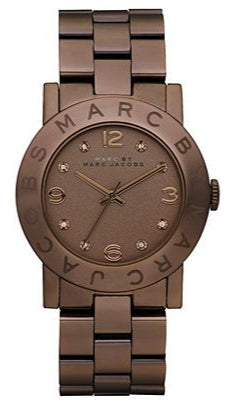 Marc Jacobs Amy Brown Dial Brown Steel Strap Watch for Women - MBM3119