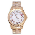 Marc Jacobs Rivera White Dial Rose Gold Steel Strap Watch for Women - MBM3138