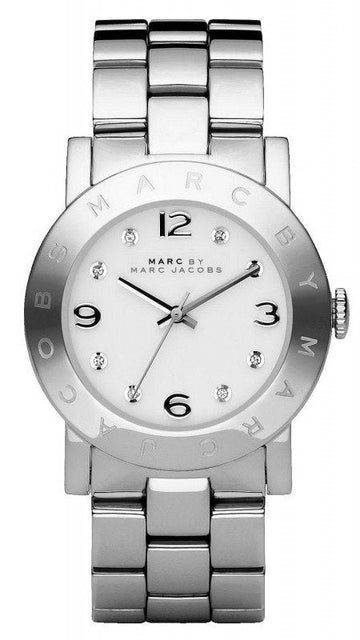 Marc Jacobs Amy Silver Dial Silver Steel Strap Watch for Women - MBM3181