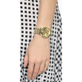 Marc Jacobs Peeker Chronograph Gold Dial Gold Steel Strap Watch for Women - MBM3393