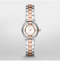 Marc Jacobs Tether Transparent White Dial Two Tone Steel Strap Watch for Women - MBM3418