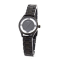Marc Jacobs Tether Transparent Black Dial Black Steel Strap Watch for Women - MBM3419