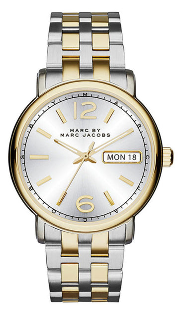 Marc Jacobs Fergus Silver Dial Two Tone Steel Strap Watch for Women - MBM8652
