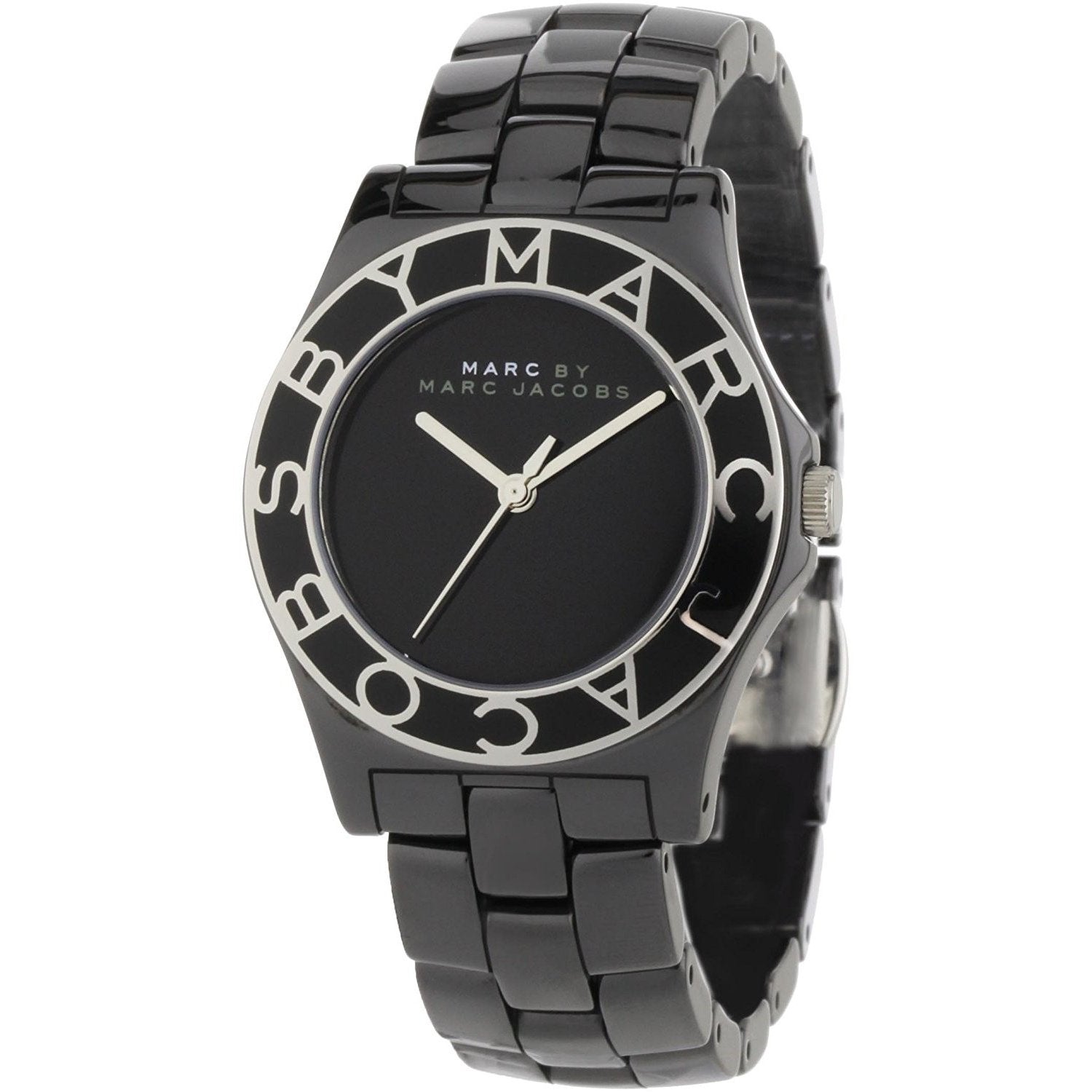 Marc Jacobs Black Dial Black Ceramic Strap Watch for Women - MBM9501