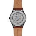 Fossil Forrester Automatic Skeleton Grey Dial Brown Leather Strap Watch for Men - ME3178