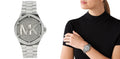 Michael Kors Lennox Quartz Silver Dial Silver Steel Strap Watch For Women - MK7234