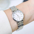 Marc Jacobs Roxy White Dial Silver Steel Strap Watch for Women - MJ3568