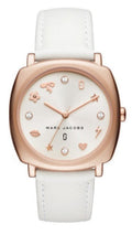 Marc Jacobs Mandy White Dial White Leather Strap Watch for Women - MJ8678