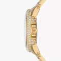 Michael Kors Camille Three-Hand Crystals Gold Dial Gold Steel Strap Watch for Women - MK1067