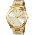 Michael Kors Slim Runway Gold Dial Gold Stainless Steel Strap Watch for Women - MK3179