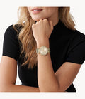 Michael Kors Darci Silver Dial Gold Stainless Steel Strap Watch for Women - MK3191