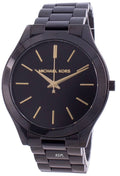 Michael Kors Slim Runway Black Dial Black Stainless Steel Strap Watch for Women - MK3221