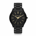 Michael Kors Slim Runway Black Dial Black Stainless Steel Strap Watch for Women - MK3221