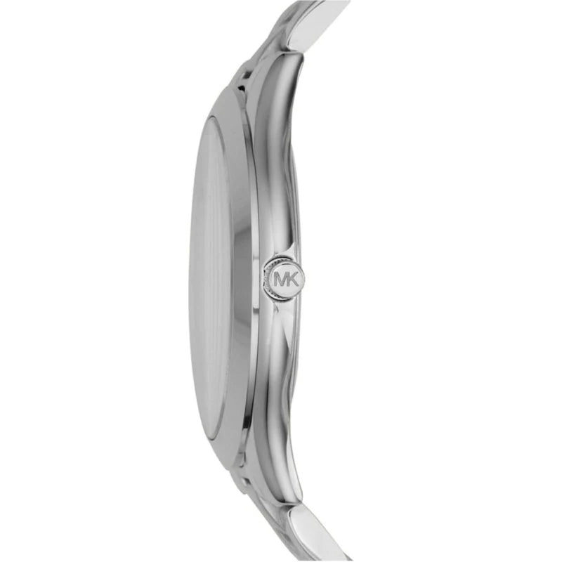 Michael Kors Slim Runway Quartz Pink Dial Silver Steel Strap Watch For Women - MK3380