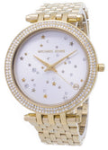 Michael Kors Darci White Dial Gold Steel Strap Watch for Women - MK3727